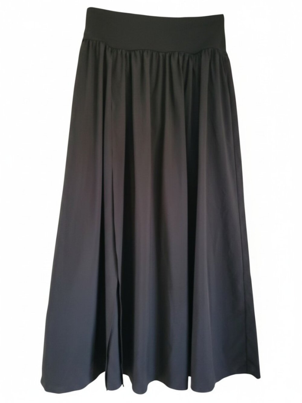 Halara Breezeful High Waist Flowy 2-in-1 Maxi Skirt Built-In Liner Black Witchy